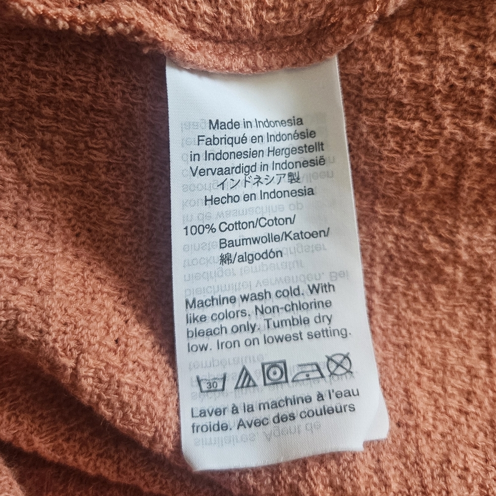 Madewell Texture & Thread Rust Ruffle Top Small - Picture 2 of 5